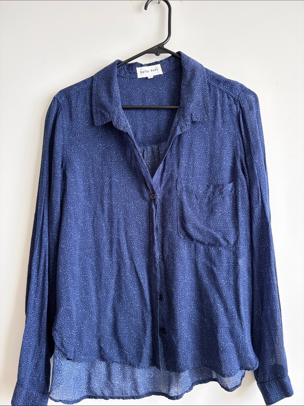 Bella Dahl Blue Casual Button-Down Shirt -M